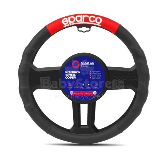 Sparco Steering Wheel Cover, black/red