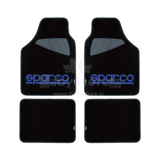 Sparco Car Mats, black/blue