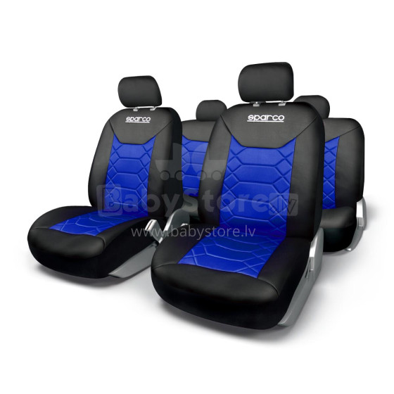 Sparco Universal Seat Cover Set, black/blue