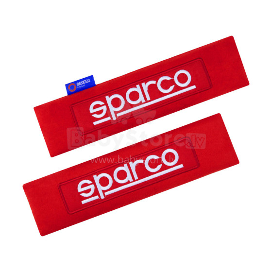 Sparco Seat Belt Pads Set, red