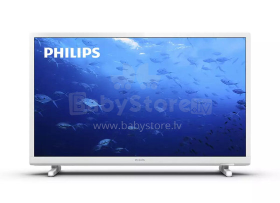 Akcija! PHILIPS 24" HD, LED LCD televizors, 61cm, balts