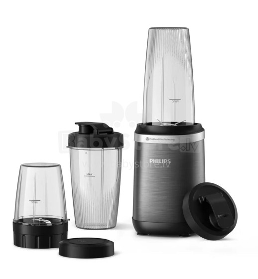 Akcija! PHILIPS 5000 Series blenderis, 1000W, melns (kompl. 3 krūzes)