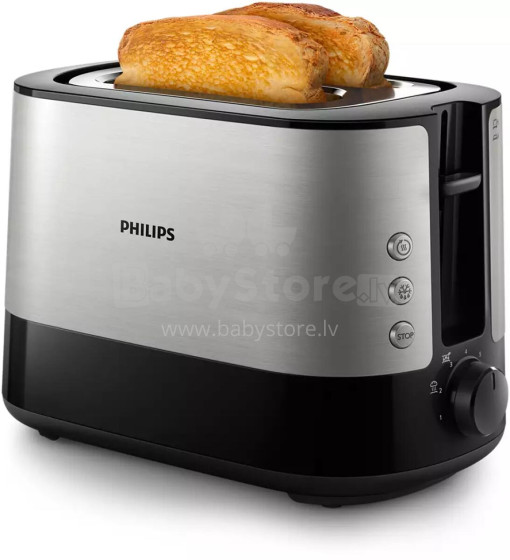 PHILIPS Tosteris 1000W, melns