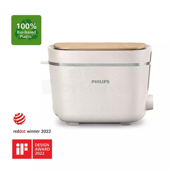 Akcija! PHILIPS Eco Conscious Edition Tosteris, 830W, zīda balti matēts