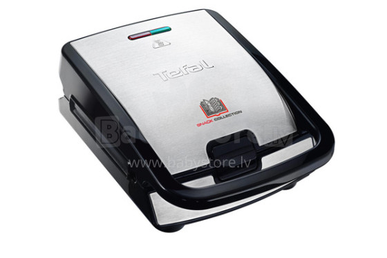 TEFAL tosteris Snack Collection, 700W, 2 maināmas plātnes, melna/sudraba