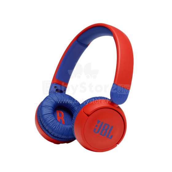 JBL on-ear austiņas ar Bluetooth bērniem, sarkanas ar zilu