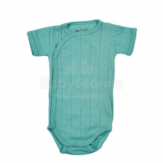 Akcija! Lodger Romper Solid kokvilnas bodijs ar īsām piedurknēm, Duty turquoise, 68cm