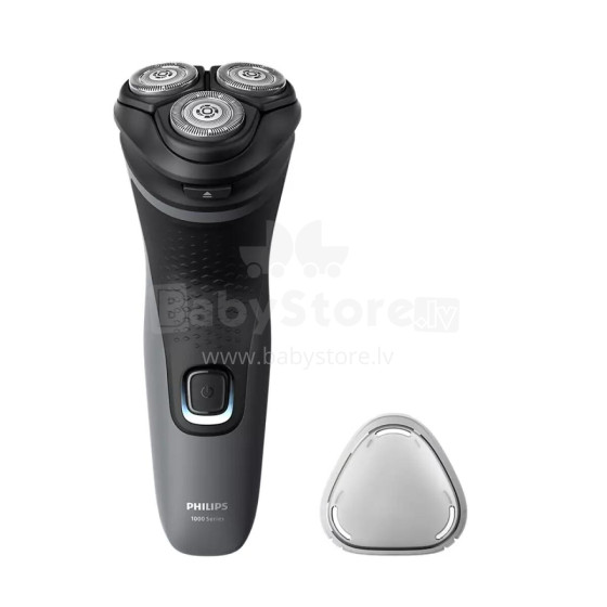 PHILIPS Shaver Series 1000  Elektriskais skuveklis sausai un mitrai skūšanai, pelēks