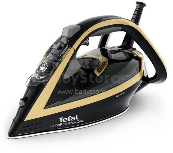 TEFAL Turbo Pro tvaika gludeklis, 3000W, melns/zelta