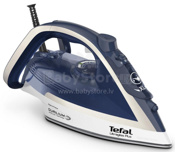 TEFAL Ultragliss Plus tvaika gludeklis, 2800W, zila/balta