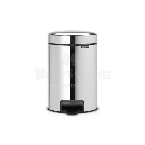 BRABANTIA atkritumu tvertne ar pedāli NewIcon, 3 l, Brilliant Steel