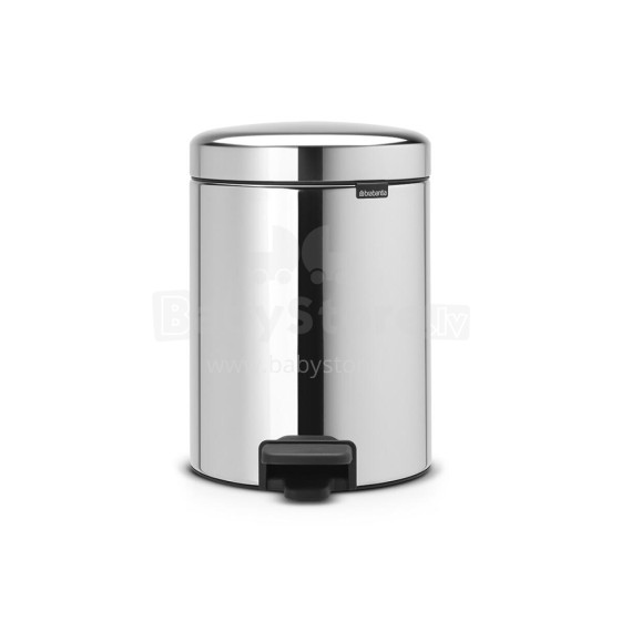 BRABANTIA atkritumu tvertne ar pedāli NewIcon, 5 l, Brilliant Steel