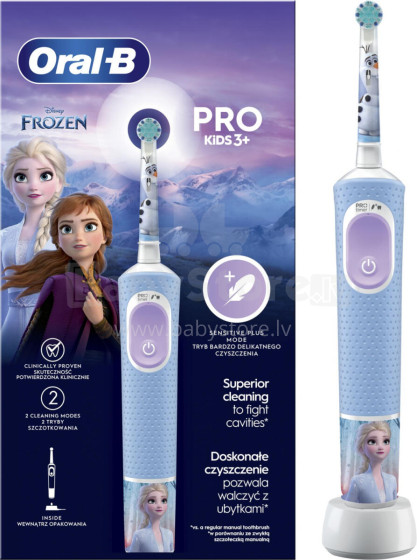 Akcija! BRAUN Vitality PRO el.zobu  birste - bērnu, Frozen