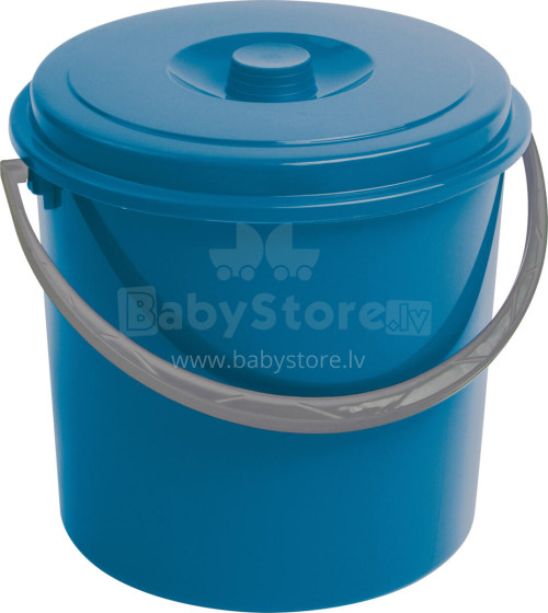 Bucket with lid 16L blue