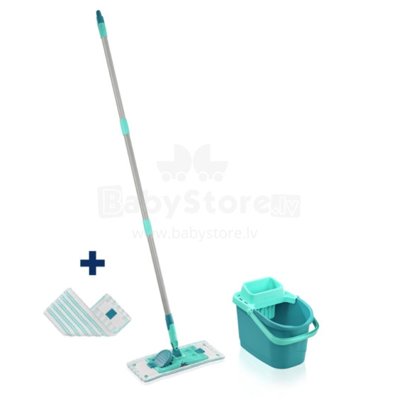 LEIFHEIT Floor cleaning set PowerClean M + main. cloth micro duo 33cm