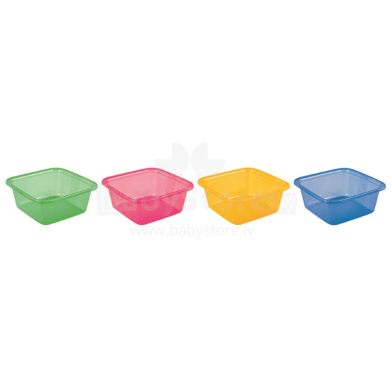 Bowl square 11L mix pink/blue/green/orange