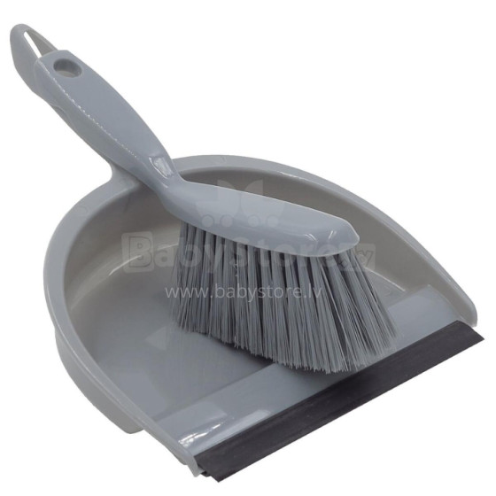 Scrubbing scoop with rubber and brush