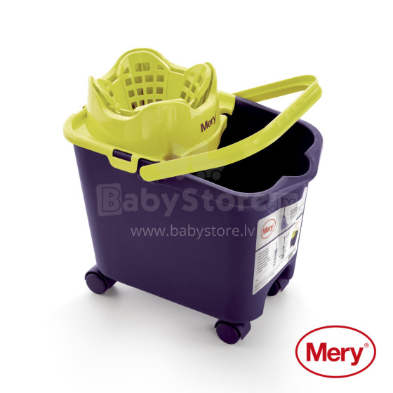 Bucket 14L with automatic press violet