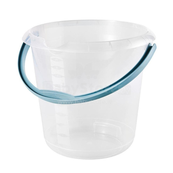 Bucket with spout 10L Mika Ø30x28cm transparent