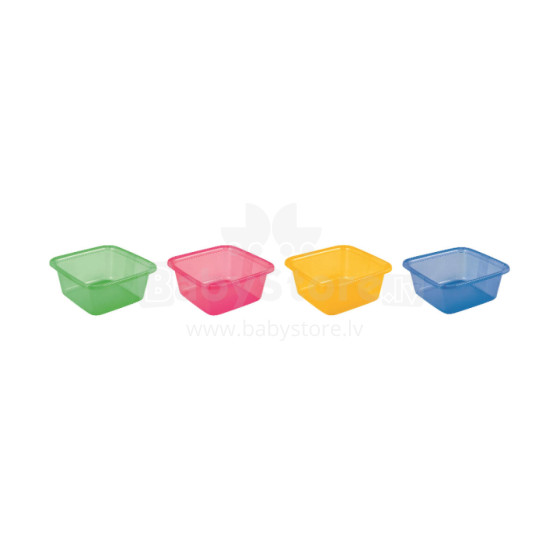 Bowl square 7,2L mix pink/blue/green/orange