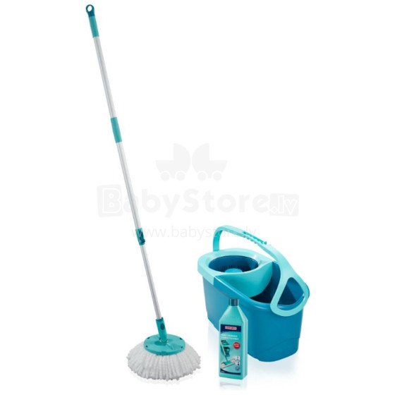 LEIFHEIT Floor Cleaning Set Rotation Disc Mop Ergo + gr. wash up to. Power Cleaner 1L 