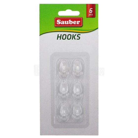 Hooks 6gb 1,5x2,5cm oval transparent