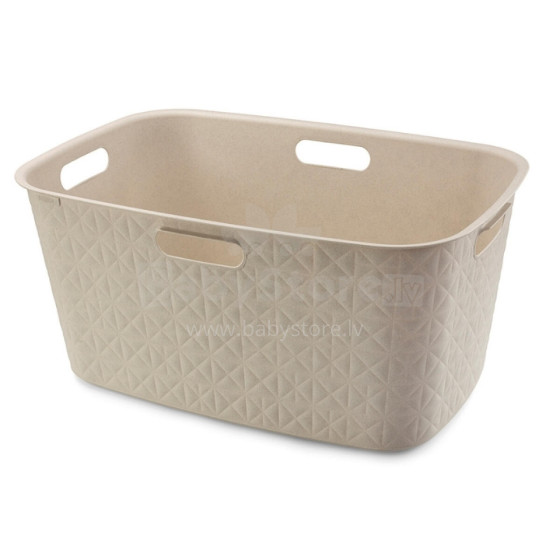 Laundry basket Softex 45L 57x37x27cm chalk white