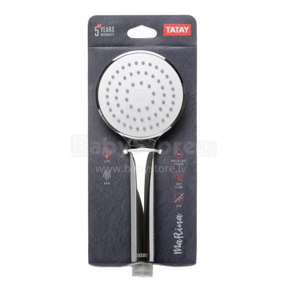 Shower handset Marina Ø10cm, 1 mode, chrome plated