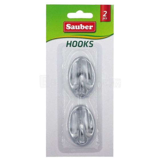 Hooks 2gb 3x4,7cm oval silver