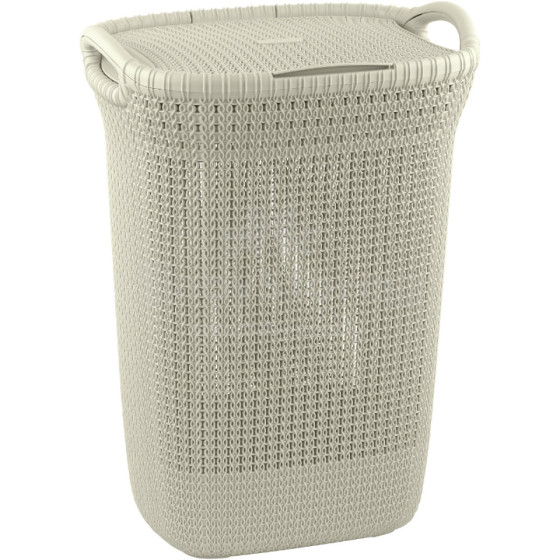 Laundry box Knit 57L 45,2x34,1x61,4cm white