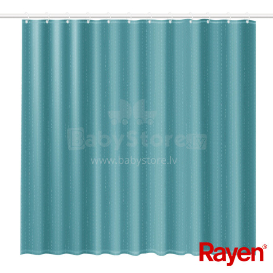 Shower curtain 180x200cm light blue, polyester