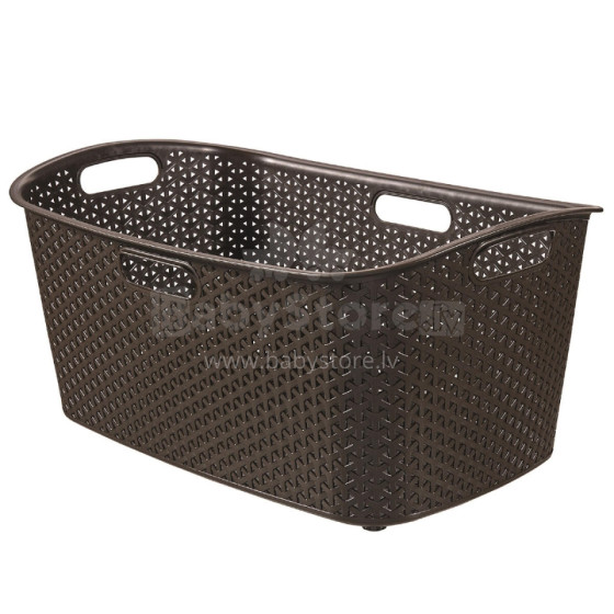 Laundry Basket My Style 47L 60x39x28cm dark brown