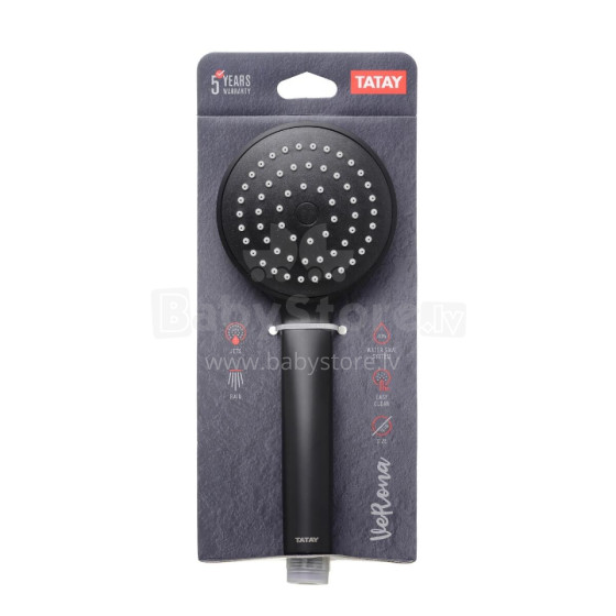 Shower handset Verona Ø10cm, 1 mode, black