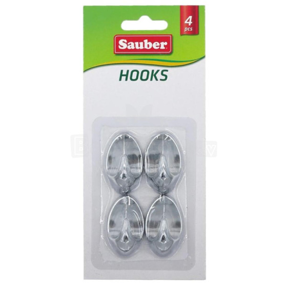 Hooks 4gb 2,3x4cm oval silver