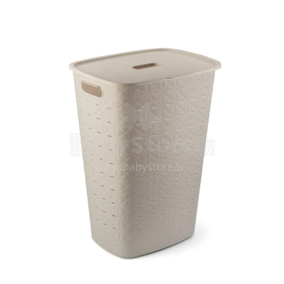 Laundry box Softex 56L 42x31,6x60cm chalk white