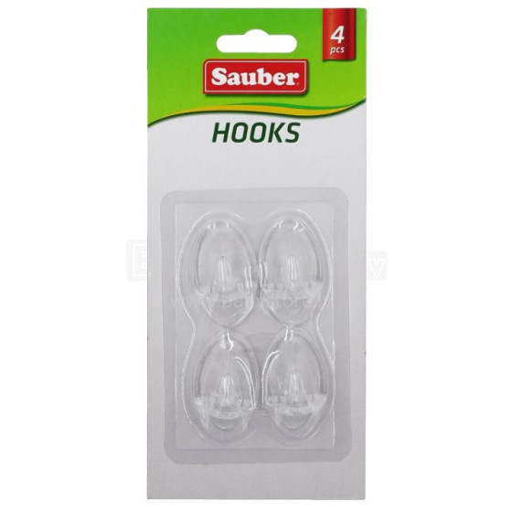 Hooks 4gb 2,3x4cm oval transparent