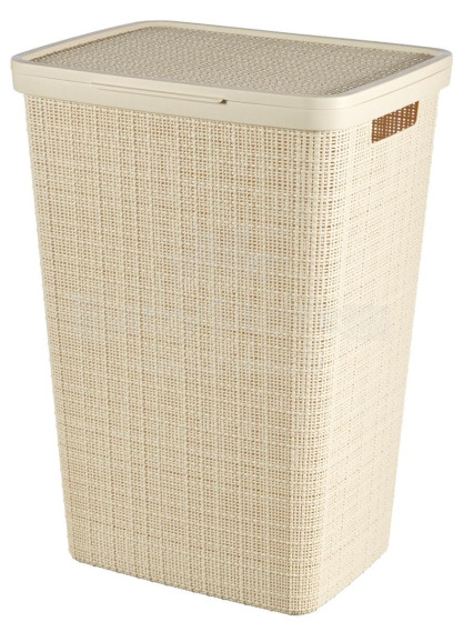 Laundry box Jute 58L 43x34x60cm in cream