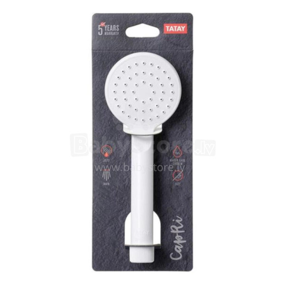 Shower handset Capri Ø7,5cm, 1 mode, matt white