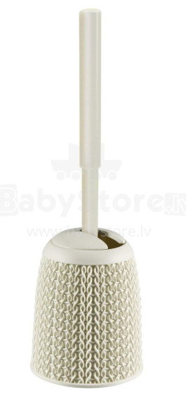 Toilet brush with holder Knit Ø14x43cm white