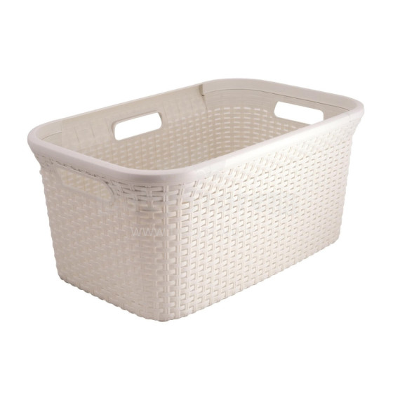 Laundry Basket Style 45L 59,2x38x27cm in cream