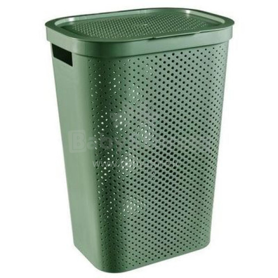 Veļas kaste Infinity Recycled 60L 44x35x60cm zaļa