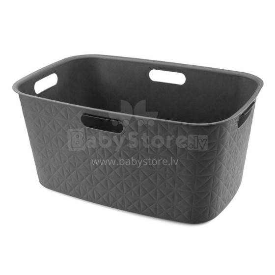 Laundry basket Softex 45L 57x37x27cm dark grey