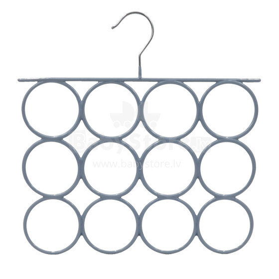 PVC-coated metal hanger for scarves grey