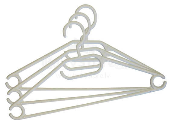 Clothes hangers 3gb, plastic, white, black, grey