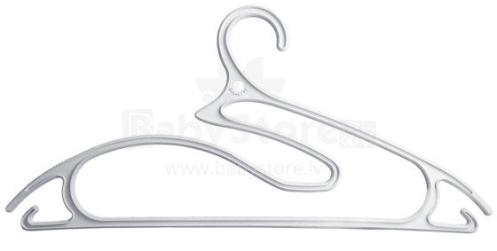 Clothes hangers 5pcs plastic 5in1 Collection 42cm white