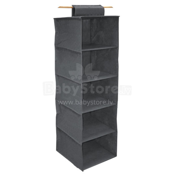 Hanging organizer with 5 shelves 30x30x120cm Gray