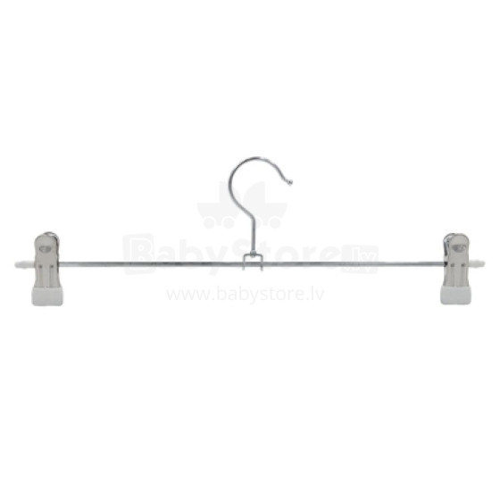 Clothes hanger metal with silicone clips 35cm