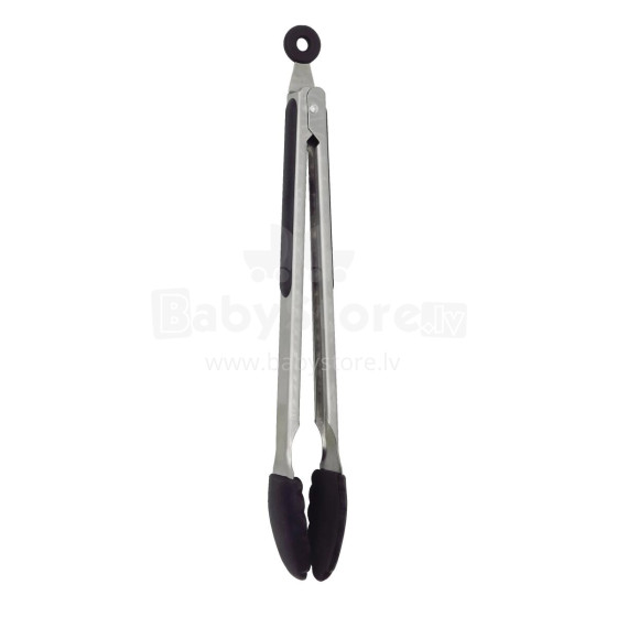 Serving and grill tongs 34,5cm stainless steel with silicone tips