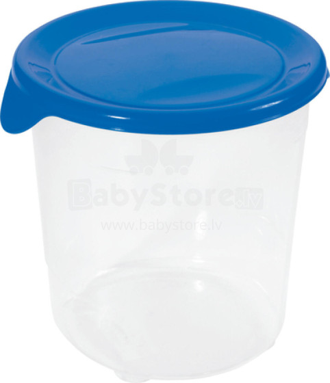 Food container round 1L Fresh&amp;Go blue