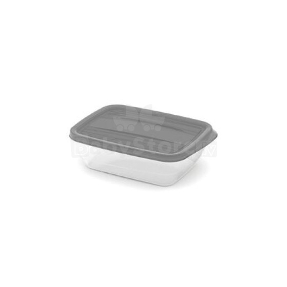 Food container rectangular 1L Vedo transparent grey